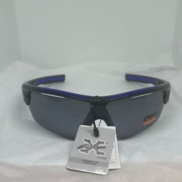 XLoop Sport Wrap Sunglasses – Black/Blue Frame – UV400 Protection - Picture 3 of 3